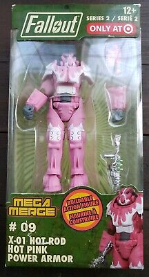 Fallout X-01 Hot Rod Pink Power Armor 09 Series 2 Target MEGA Merge Bethesda 76 for sale online