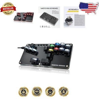Haute42 Mini All-Button Arcade Stick: Lightweight, Turbo, RGB & Detachable Cable