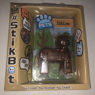 Stikbot Pets Stikcow Brown Create Animate Share