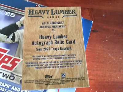 2025 Topps Series 2 Heavy Lumber Auto Relic Alex Rodriquez SS