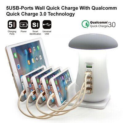 Multiple Pro Quick USB Phone Charger Mushroom Charger QC 3 ...