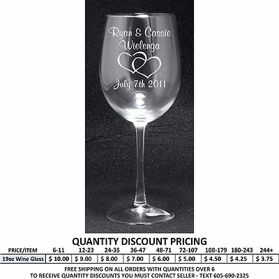Personalized 19oz Wine Glass Custom Engraved Bridesmaid Wedding Gifts Home Grad
