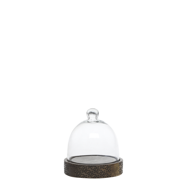 Tours Glasdom Mit Graviertem Sockel H:14 X 13 Cm Von Chic Antique-image