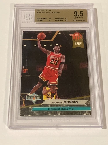 Michael Jordan 1992-93 Fleer Ultra Beckett BGS 9.5 Gem Mint Graded Card #216
