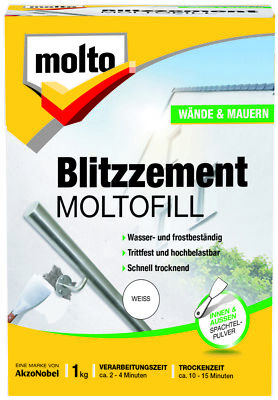 Moltofill blitzzement weiß aussen+innen Innen & Außen