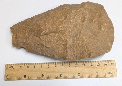 Paleolithic ACHEULEAN 300,000 Year Old HOMO ERECTUS Man Stone HAND AXE (#F7220)