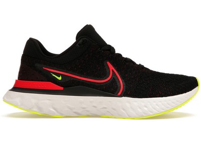 Size 11.5 - Nike React Infinity Run Flyknit 3 Black Siren Red Volt DH5392-007