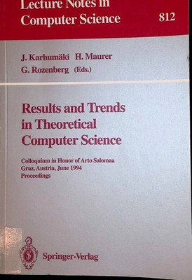 Results and Trends in Theoretical Computer Science: Colloquium in Honor of Arto 
