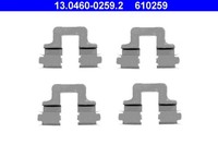 Hinterachse ATE 13.0460-0259.2 ZubehöRsatz, Scheibenbremsbelag FüR Audi,Seat,Vw