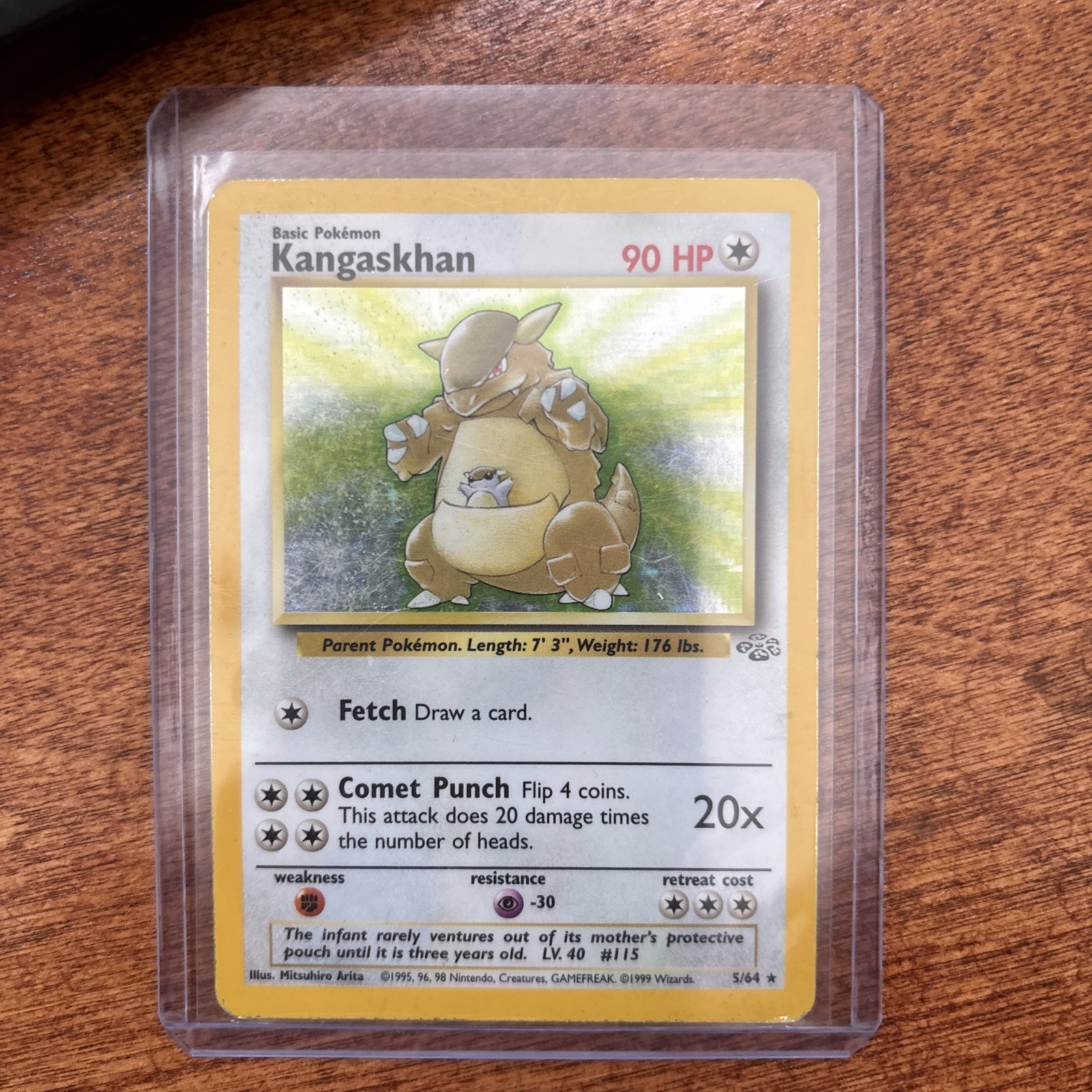 Pokémon TCG Kangaskhan Jungle Set Holo Card 5/64 Unlimited