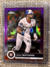 Topps 2026 Chrome Brice Matthews RC Purple /75 #40 Houston Astros