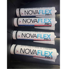 NovaFlex Silicone White Sealant, Flexible, UV Resistant, 4 Tubes