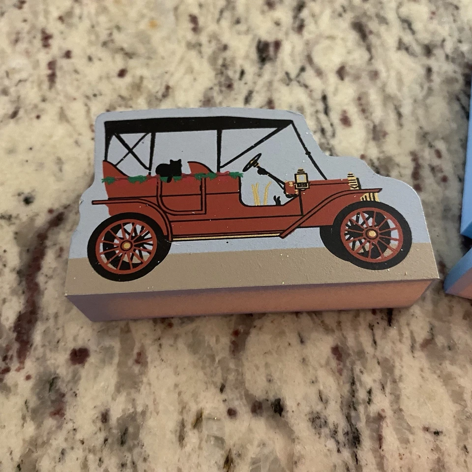 The Cat's Maullido Ford Modelo T Wright Brothers Vuelo Estante Madera Decoración De Colección Foto 2 de 4