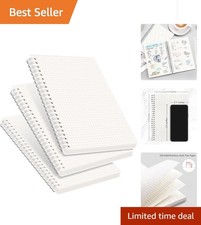 A5 Graph Grid Paper Notebook 3-Pack - 480 Pages, Waterproof Cover