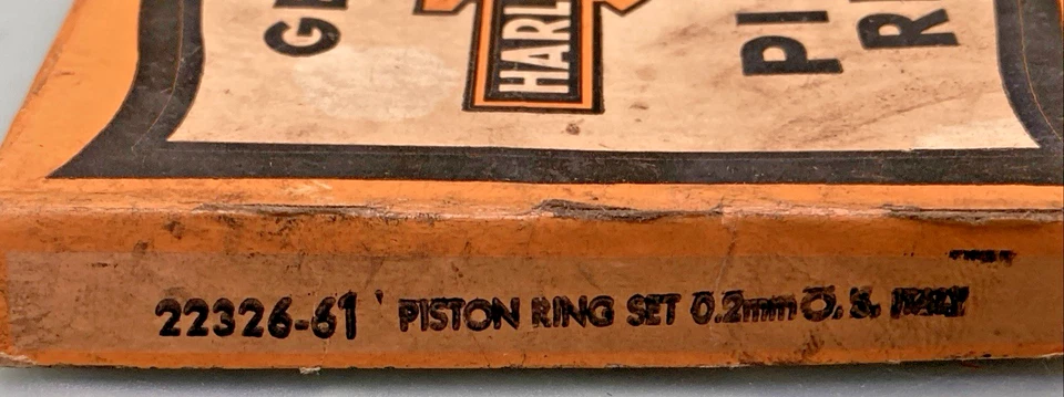 NEW GENUINE HARLEY DAVIDSON 22326-61 PISTON RINGS .02 O/S SPRINT 1961-7 C/H - Image 2 of 4