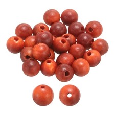 100pcs 6mm Carmine Wood Round Polished Wooden Loose Beads for Craft