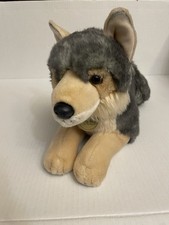 Miyoni By Aurora Gray Wolf Plush Stuffed Animal Toy Laying Down 18" No Tush Tags