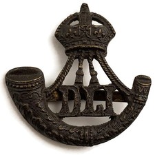 Durham Light Infantry Regiment Officers BRONZE Officer's Cap Badge - Original