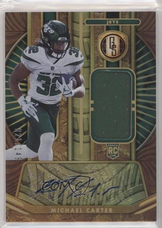 2021 Panini Gold Standard Jersey 21/149 Michael Carter #218 Rookie Auto RC 0eo6