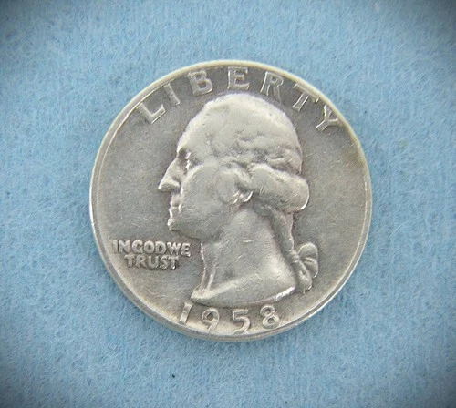 1958-D Washington Silver Quarter - VERY FINE CONDITION, #2