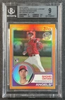 SHOHEI OHTANI BGS 9 2018 TOPPS #51 ROOKIE SILVER ORANGE REFRACTOR RC 18/25