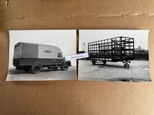 2 original British Railways Press Photos 1950s - Van & Goods Wagon - Very Good