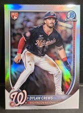 2025 Bowman Chrome - Dylan Crews #3 SP Rookie Red RC Variation (RC) Nationals