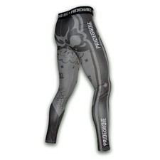 PRiDE or DiE Herren Kompressionshose Ruthless, Schwarz, Leggins Jogging BJJ MMA