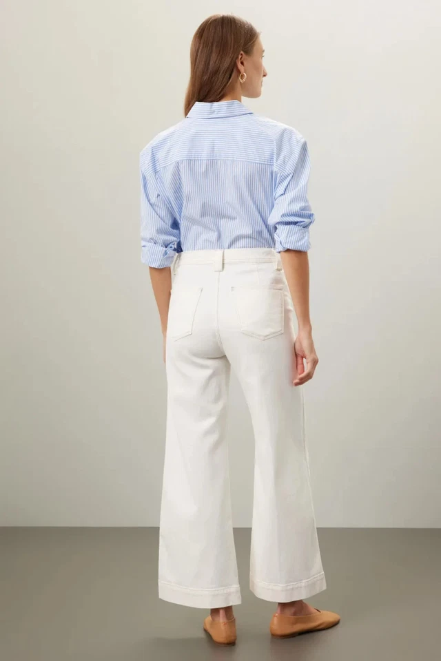 Joe’s Jeans The Avery High-Rise Wide Leg Ankle Jeans White Milk Women’s Size 27 - Image 3 of 4