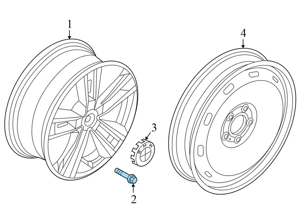 BMW 740LI XDRIVE 2013-2015 - Juego de pernos/tuercas de rueda (5) 6890324 Foto 2 de 3