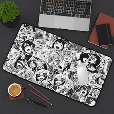 Anime Ahegao Desk Mat, Mouse Pad, Ecchi, Gamer Waifu Anime Waifu