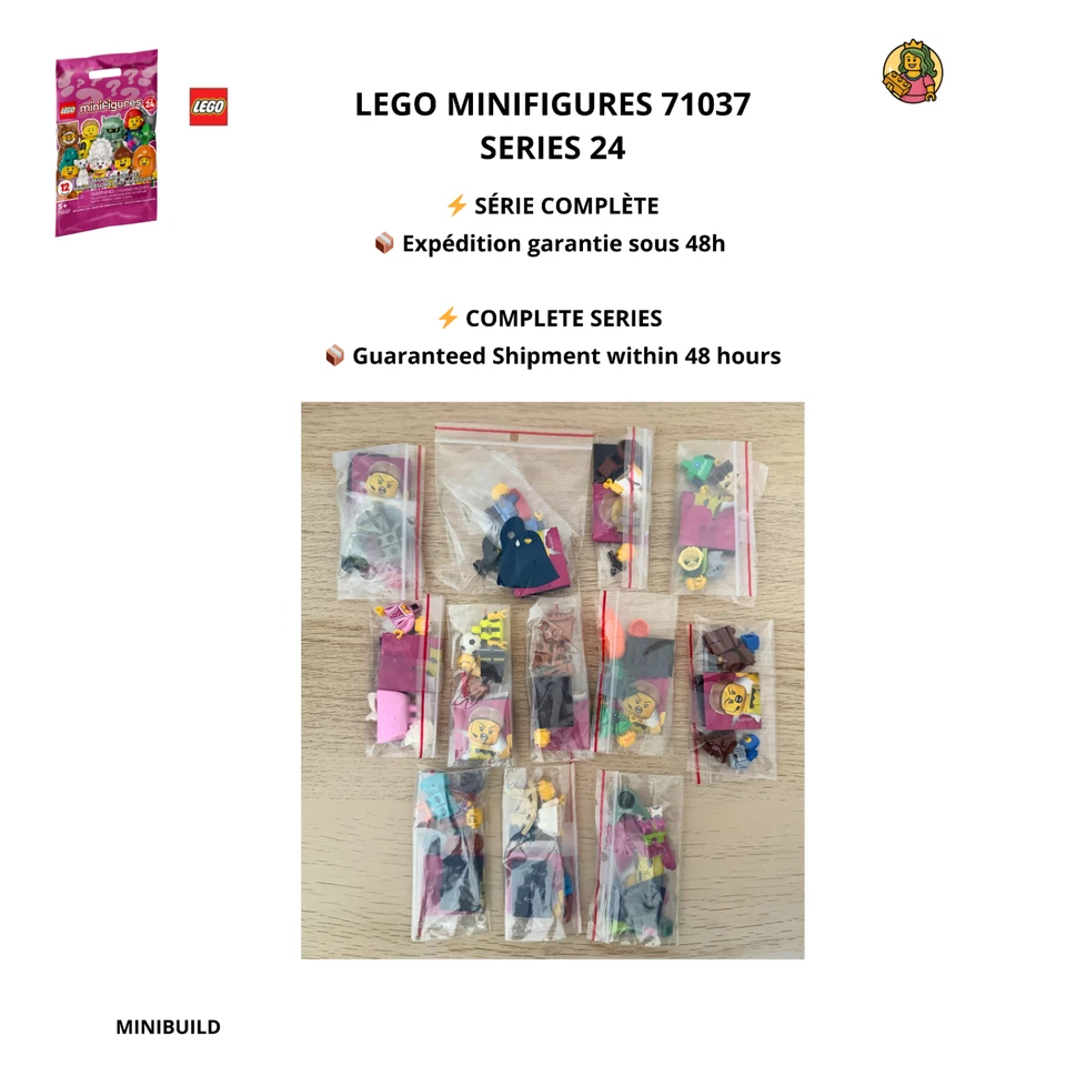 Lego 71037 Minifigures Series 24 La série complète 12 Minifigures NEUF NEW - Photo 2/2