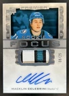 2024-25 Upper Deck Premier Macklin Celebrini Focus Patch Auto Rookies RC #/25