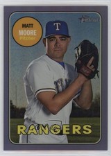 2018 Topps Heritage High Number Hot Box Chrome Purple Refractor Matt Moore 1cx3