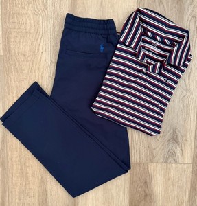 POLO RL Pants & Vineyard Vines Short Sleeve Golf Shirt, Performance, Sz 7/8