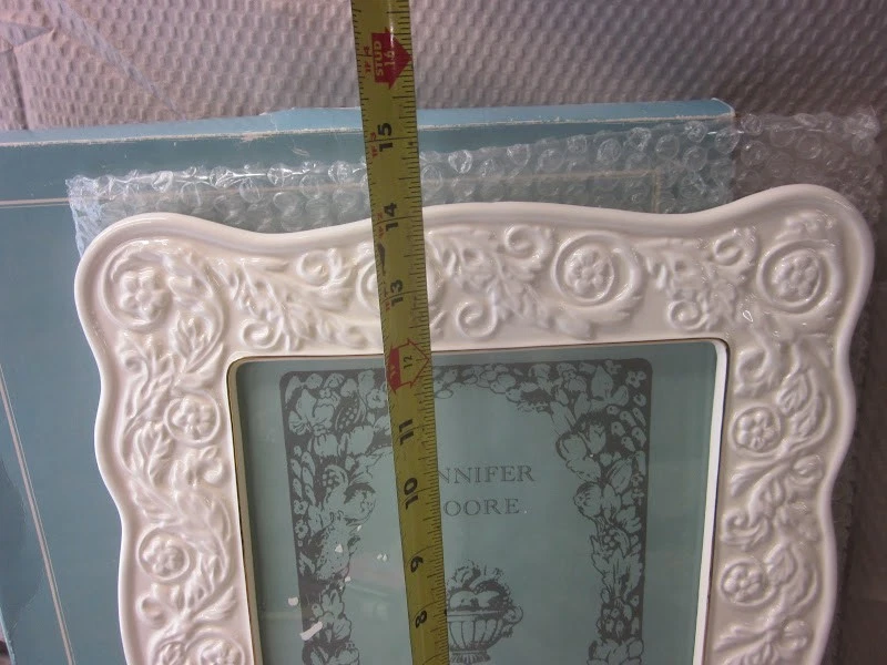 Jennifer Moore Porcelain Picture Frame Ivory & Gold 8x10 - Image 4 of 4