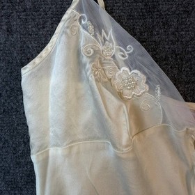 Vintage Victoria&rsquo;s Secret Lace Teddy Bodysuit Cream Spaghetti Strap Size L