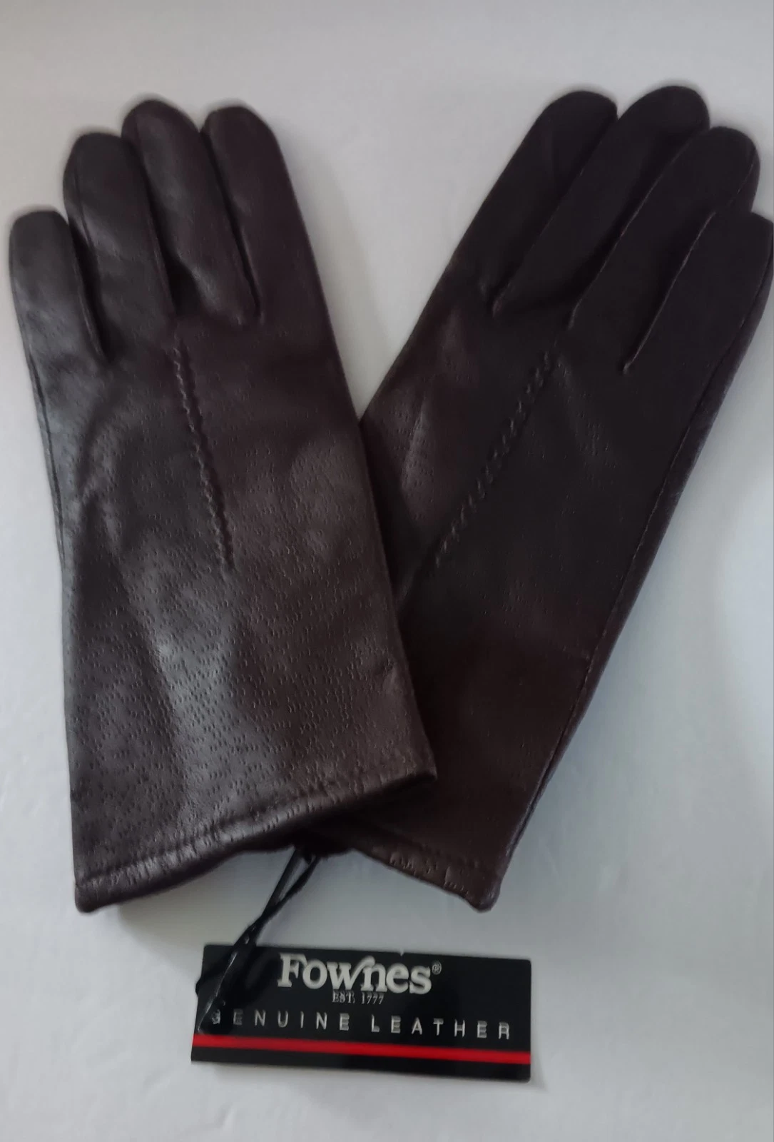 Fowne's Woman's Genuine Leather Gloves - Brown, Size 8