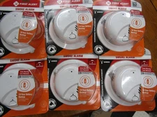 6 First Alert Interconnect Hard-Wired Battery Back-up Ionization Smoke Detector