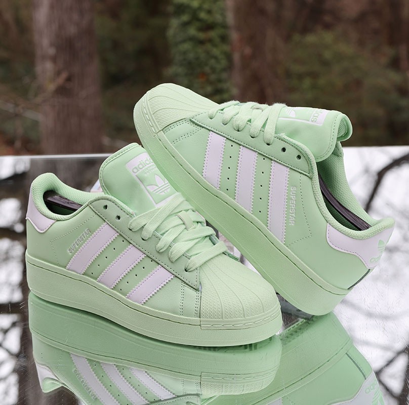 Adidas Superstar XLG Semi Green Spark Women's Size 8 Custom ID5729