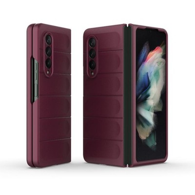 Stoßfeste PC Hülle Magic Shield Fold für Samsung Galaxy Z Fold3 5G (Wein r