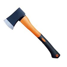 Hand Axe Fibreglass Shaft Rubber Grip Handle Log Fire Wood Chopper 1.75lb
