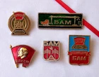 Baikal-Amur Mainline USSR Badge vintage Set 5x Soviet Railway VLKSM BAM pins lot