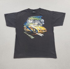 Vintage 2 Fast 2 Furious Art In Motion Men's L Graphic Tshirt Univeral Studios