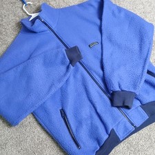 White Sierra Mens XL Full Zip Fleece Sweater Blue Mock Neck Outdoor RN 58486