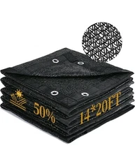 Garden 50% Shade Cloth, 14 x 20 FT Sun Shade Mesh Tarp with Reinforced Grommets