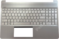 for HP 15-DY 15-EF Laptop Upper Case Palmrest Keyboard L63578-001 Sliver 15s-fq