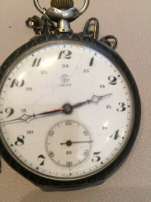 Montre De Poche Chronomètre REC Mécanique - Argenté, Fonctionne, Occasion