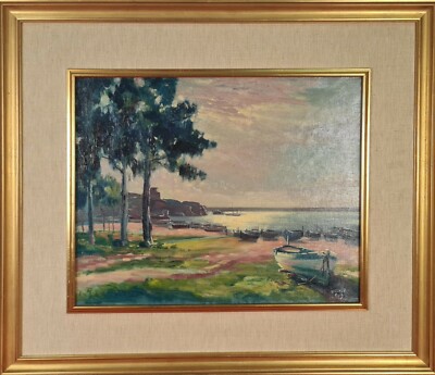 JOSEP TORRENT BUCH. LANDSCAPE OF THE COSTA BRAVA. OIL ON CANVAS. XXTH CENTURY.