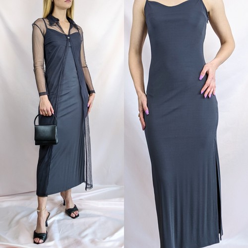 sexy bodycon maxi dress with sheer top 